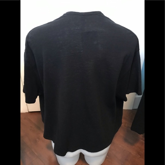 NEW Gilmour Hemp Cotton Black Short Sleeve Cardigan Bolero - Picture 2 of 3